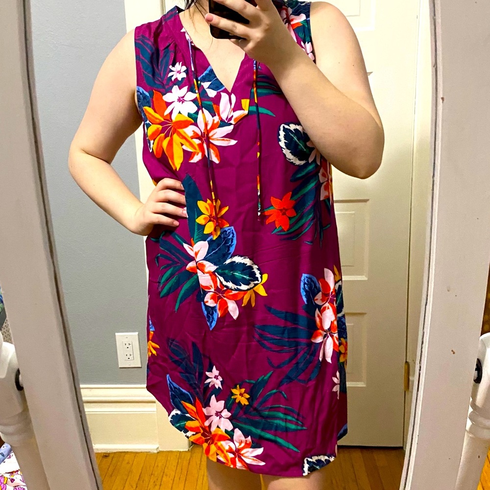 Deep purple Hawaiian print OLD NAVY dress 🌺